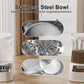 Automatic Pet Feeder Water Dispenser Set Stainless Steel Bowls
