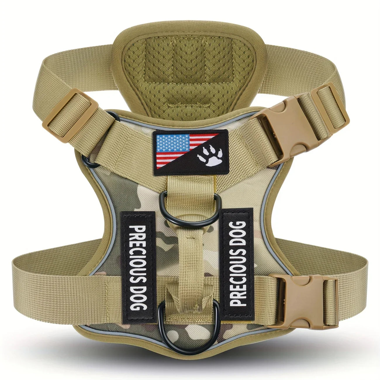 Tactical No-Pull Reflective Dog Harness Heavy Duty Vest