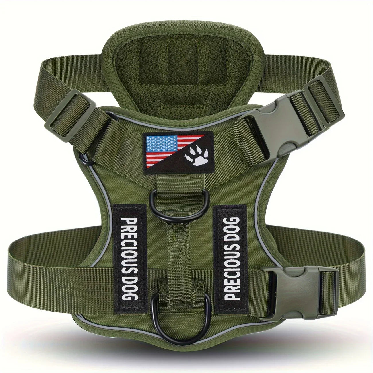 Tactical No-Pull Reflective Dog Harness Heavy Duty Vest