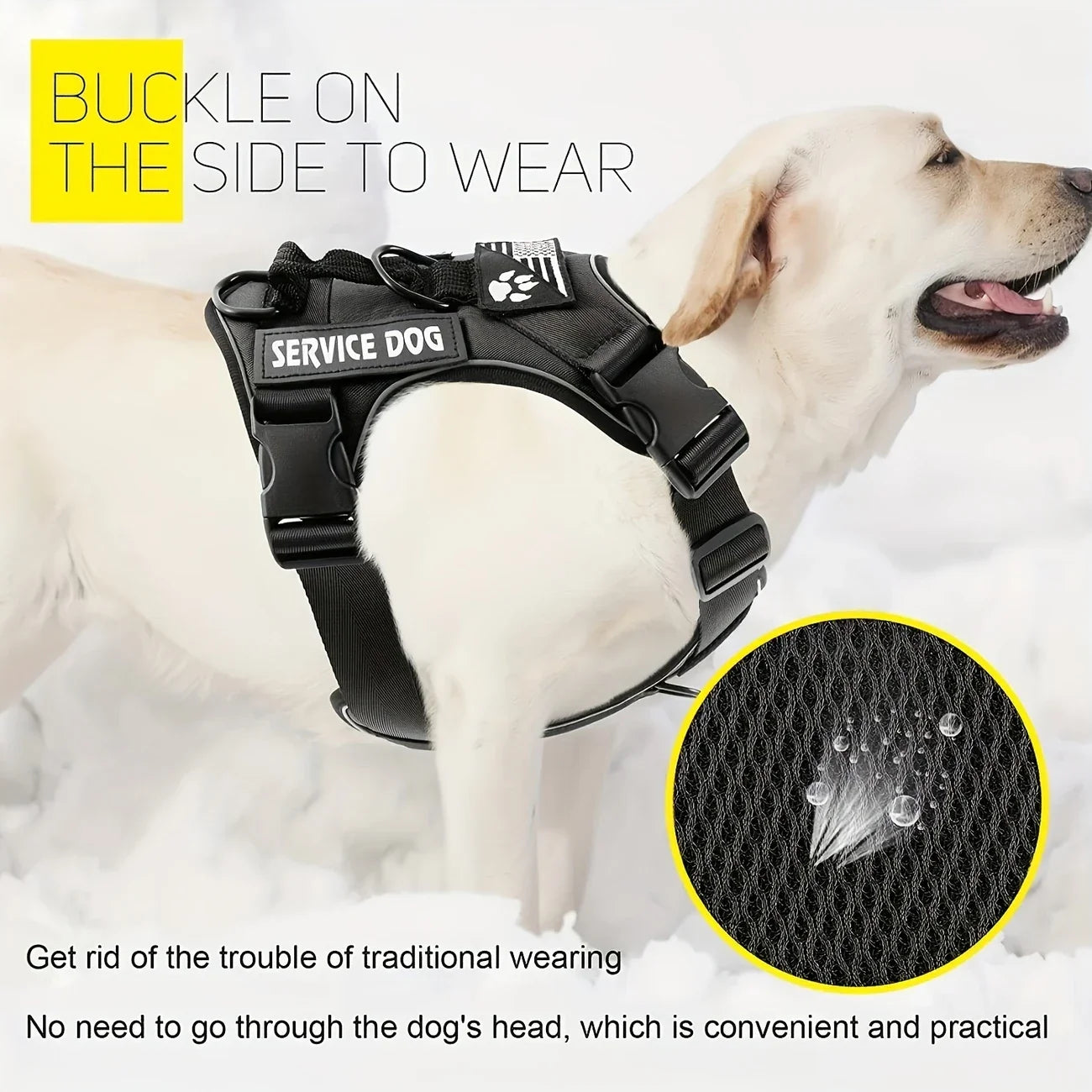 Tactical No-Pull Reflective Dog Harness Heavy Duty Vest