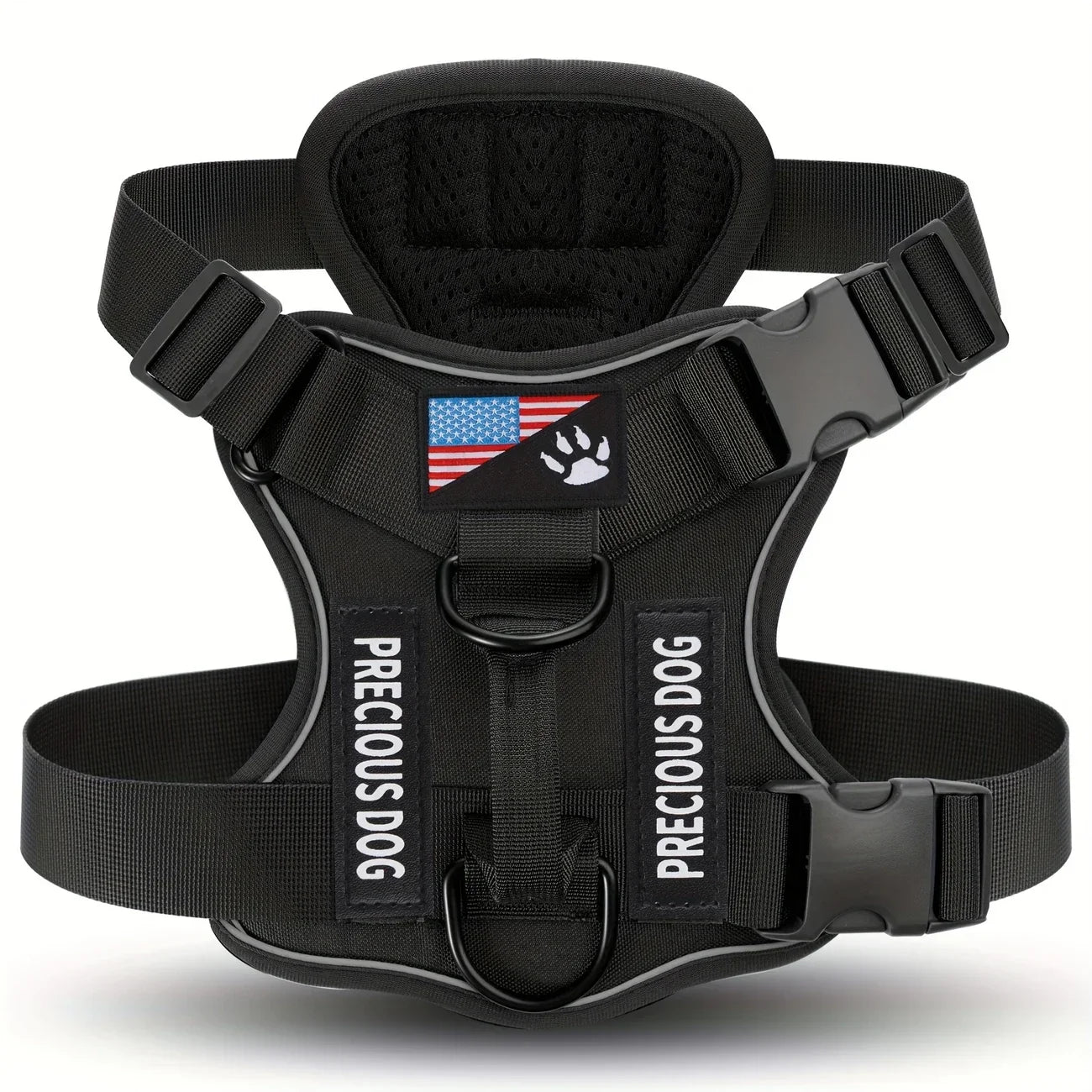 Tactical No-Pull Reflective Dog Harness Heavy Duty Vest