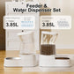 Automatic Pet Feeder Water Dispenser Set Stainless Steel Bowls