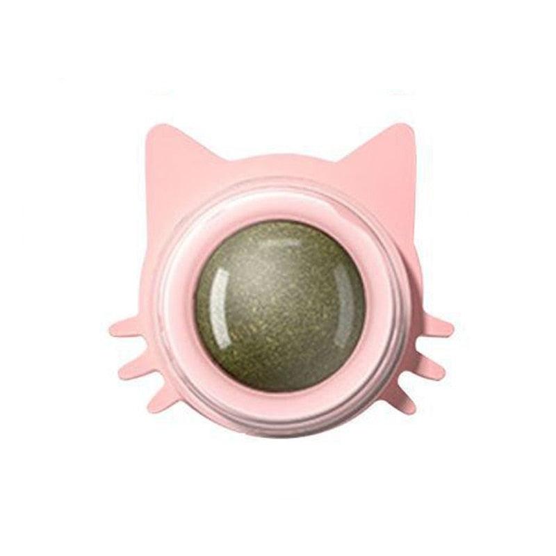 Ball Cat Toy Pasted Lollipop Gatos Mint On The Wall Pet Ball Snack Good Cat Accessories Cat Toy with Light and Self-Rotating Ball Kitten Gift Edible Cat Lick Toy Cat Chew Toy Teeth Cleaning Cat Bite Toy Rotating Cat Toy