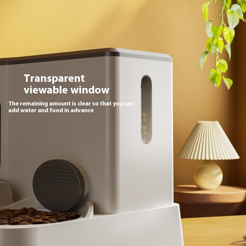 Automatic Cat Feeder Water Dispenser Double Bowl Set