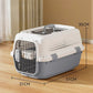 Airline Approved Pet Carrier Crate with Secure Wire Doors