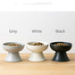 Japanese Style Elevated Ceramic Pet Bowl for Cats