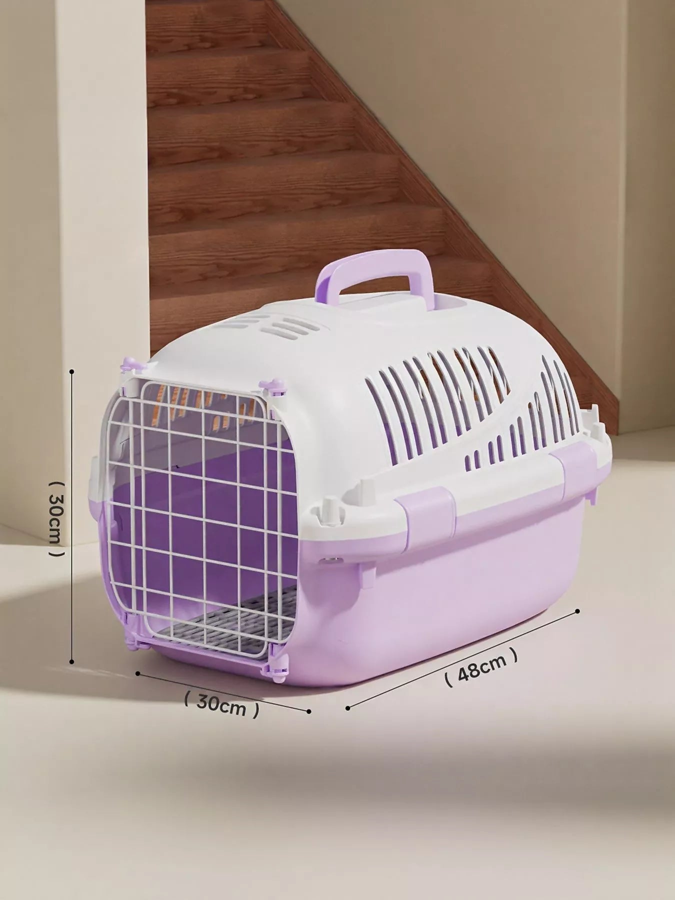 Portable Ventilated Pet Carrier Travel Cage for Cats Dogs