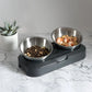 Stainless Steel Pet Feeding Bowl with Elevated Stand