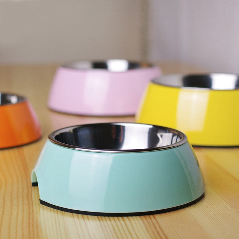 Melamine Pet Bowl with Stainless Steel Removable Feeding Dish