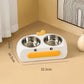 Duck Design Double Pet Feeding Bowl Food Water Tray
