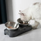 Stainless Steel Pet Feeding Bowl with Elevated Stand