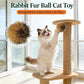 Rabbit Fur Ball Cat Enrichment Interactive Toy