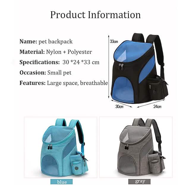 Pet Carrier Backpack for Dog Cat Travel