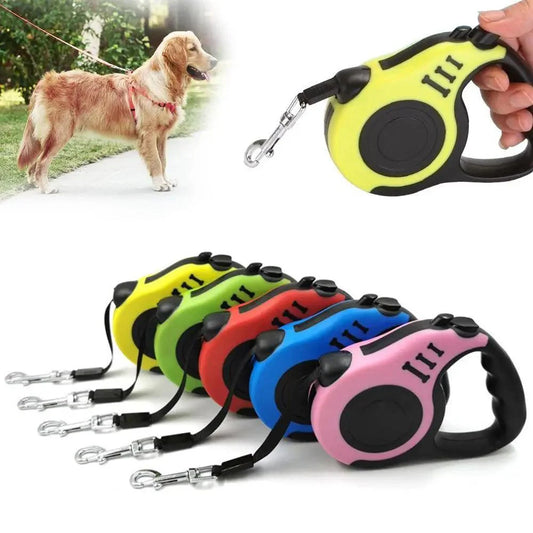 Retractable Automatic Nylon Pet Leash with Tangle-Free Design