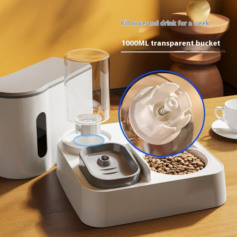 Automatic Cat Feeder Water Dispenser Double Bowl Set