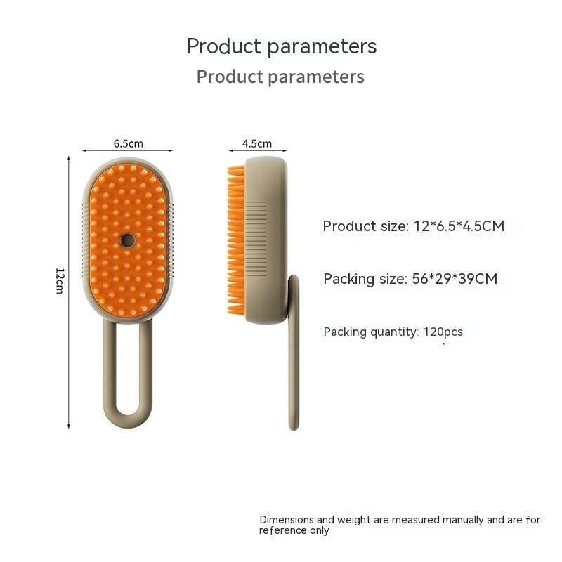 3-in-1 Electric Steam Pet Grooming Massage Brush