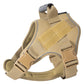 Breathable Tactical Dog Harness with Heavy Duty Leash Rope