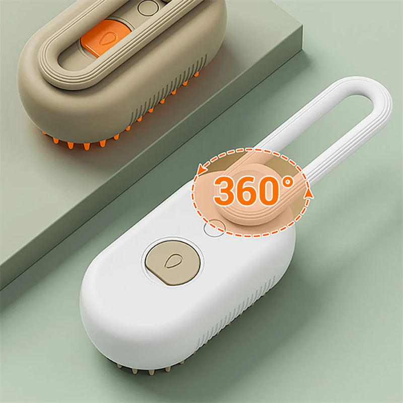 3-in-1 Electric Steam Pet Grooming Massage Brush