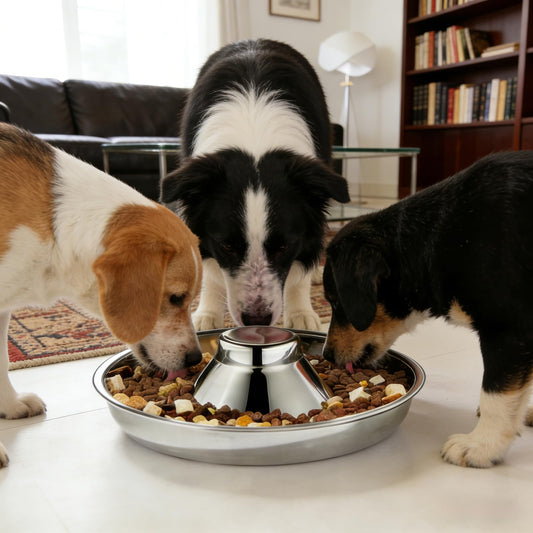 Stainless Steel Puppy Weaning Feeding Bowl for Multiple Pets