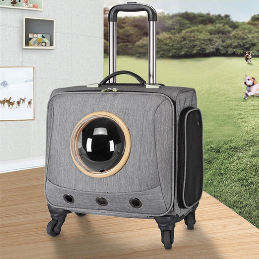 Portable Pet Travel Carrier with Universal Wheels
