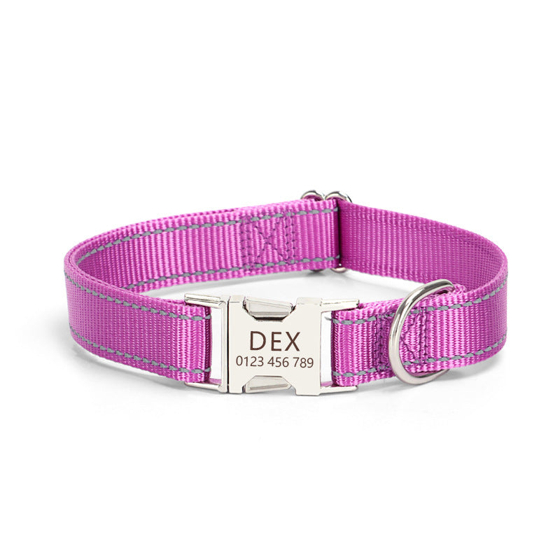 Reflective Nylon String Dog Collar for Daily Walking