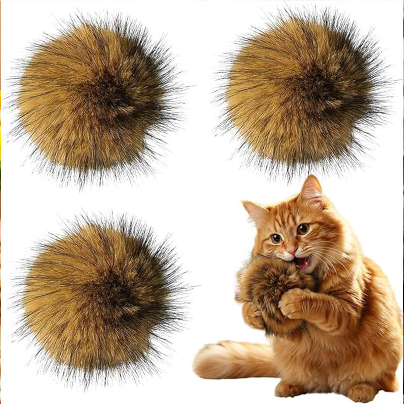 Rabbit Fur Ball Cat Enrichment Interactive Toy