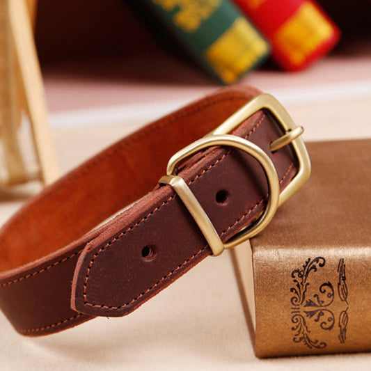 Cowhide Pet Collar for Small and Medium Dogs