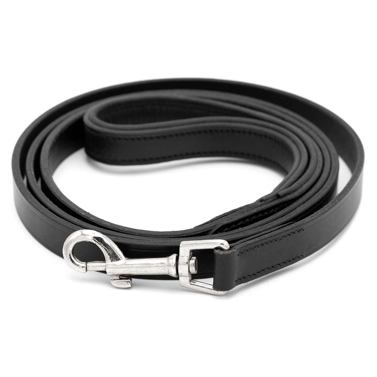 Black Padded Leather Pet Leash for Dogs