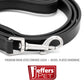 Black Padded Leather Pet Leash for Dogs