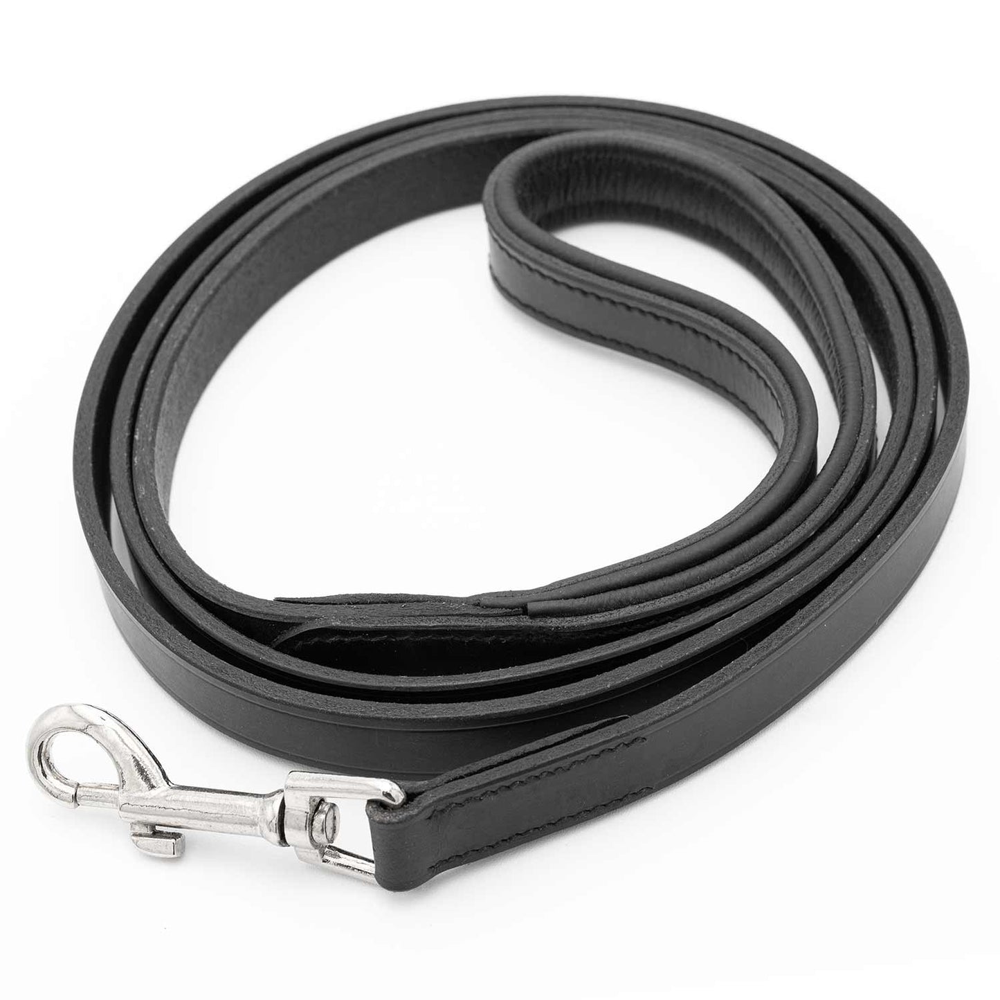 Black Padded Leather Pet Leash for Dogs