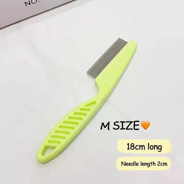 Stainless Steel Pet Flea And Shedding Comb Tool