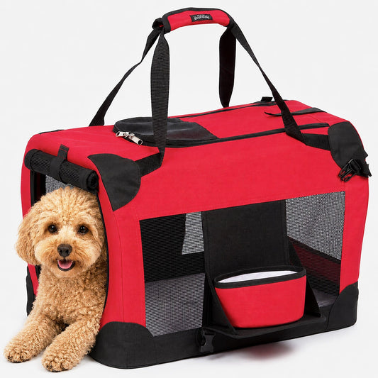 Deluxe 360° Vista Pet Crate Carrier with Bowl