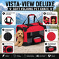Deluxe 360° Vista Pet Crate Carrier with Bowl