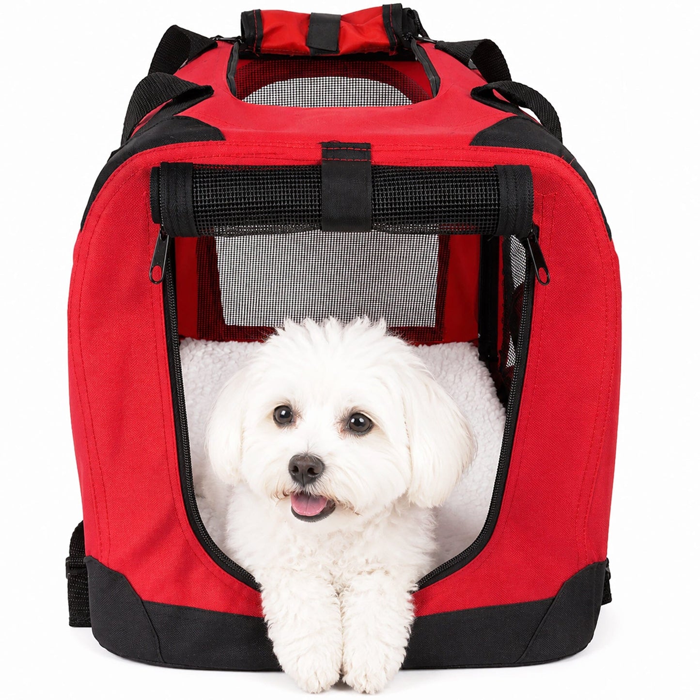 Deluxe 360° Vista Pet Crate Carrier with Bowl