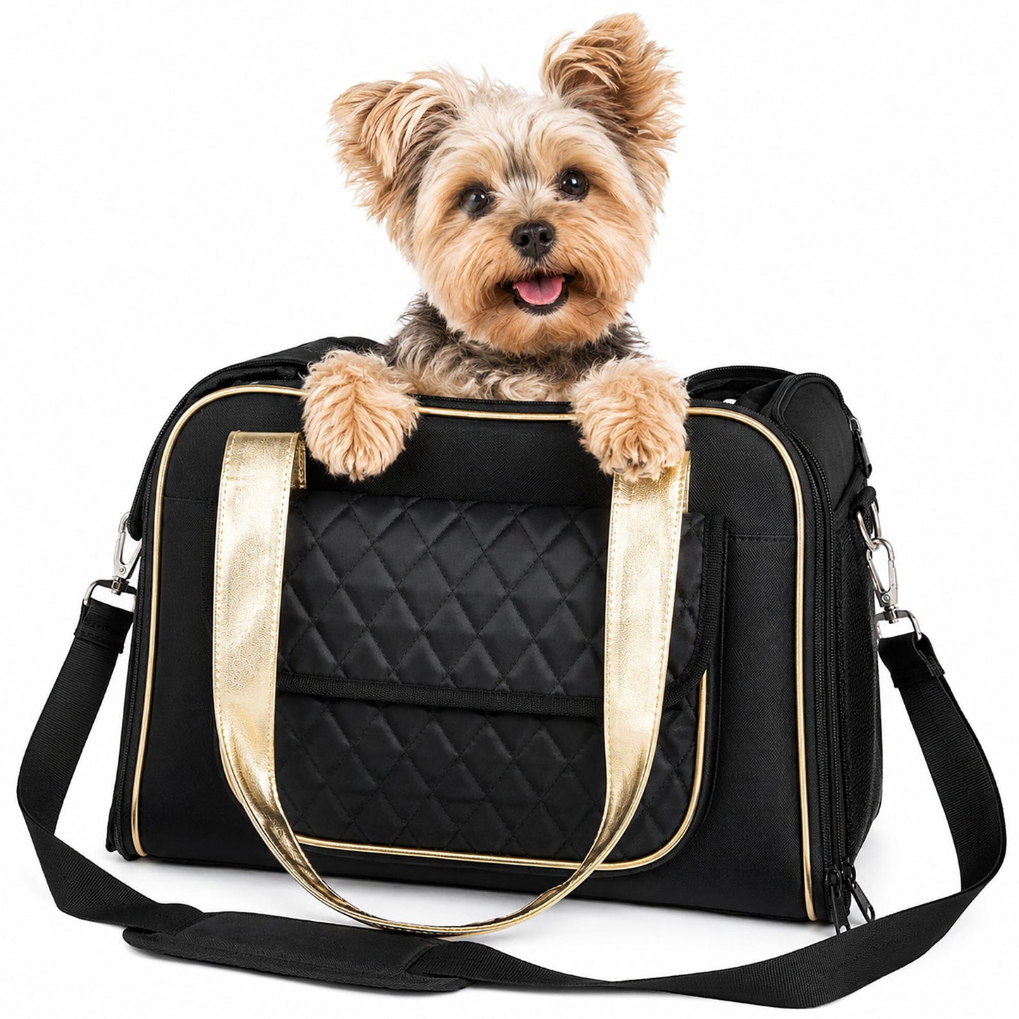 Airline Approved Fashion Pet Carrier with Storage Pouch