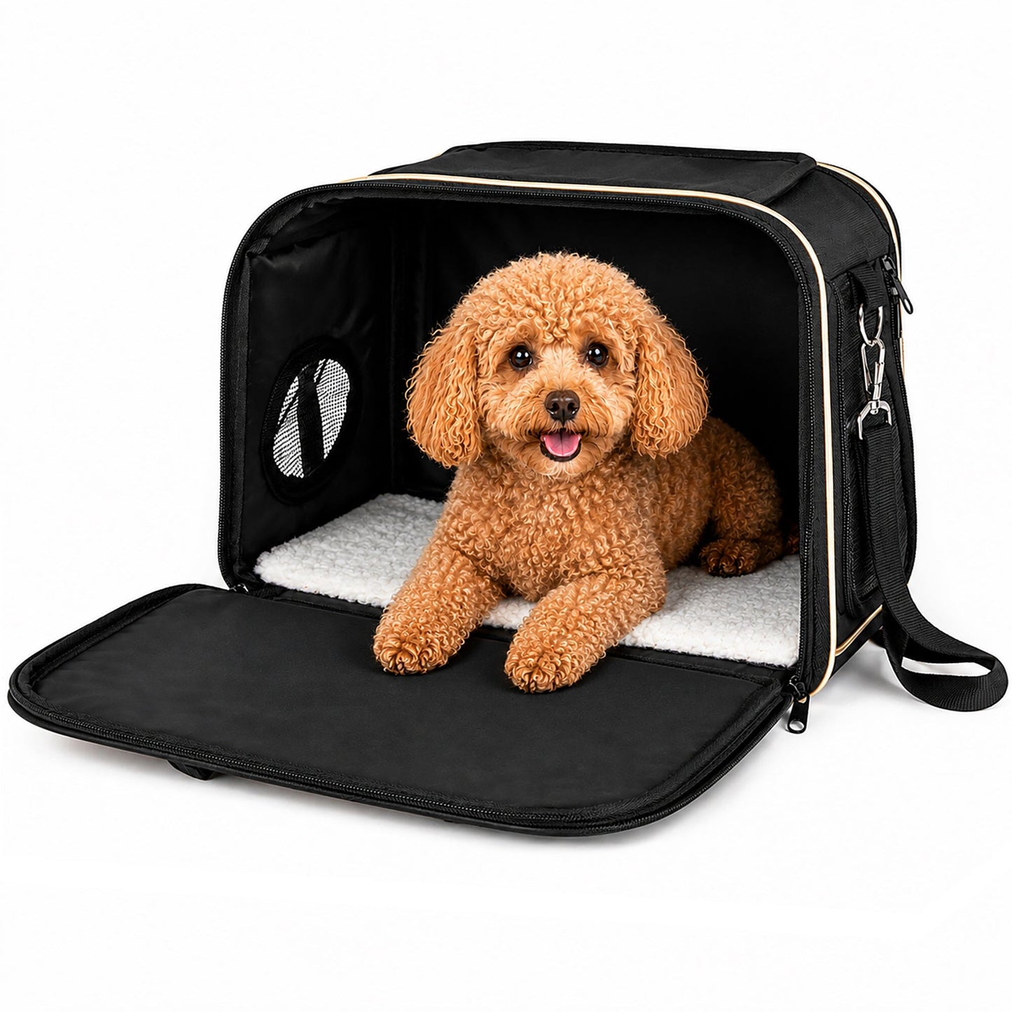 Airline Approved Fashion Pet Carrier with Storage Pouch