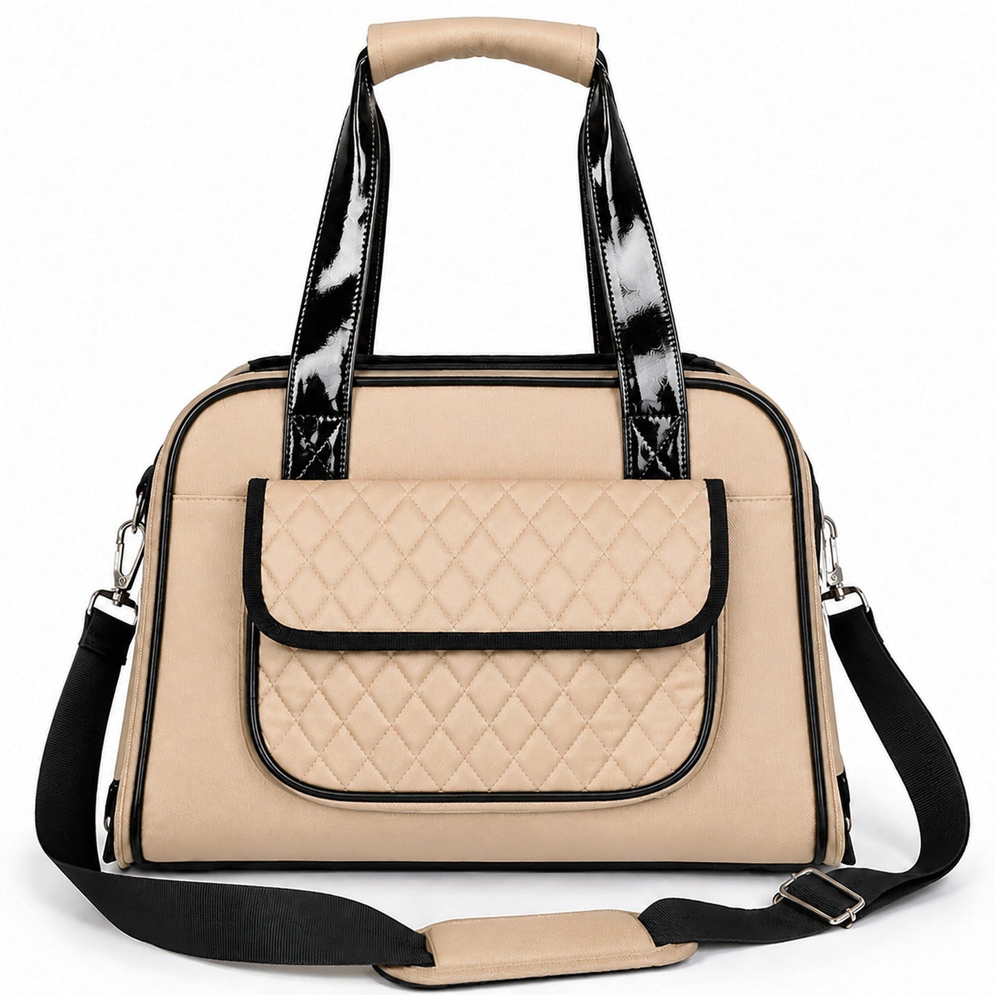 Airline Approved Fashion Pet Carrier with Storage Pouch