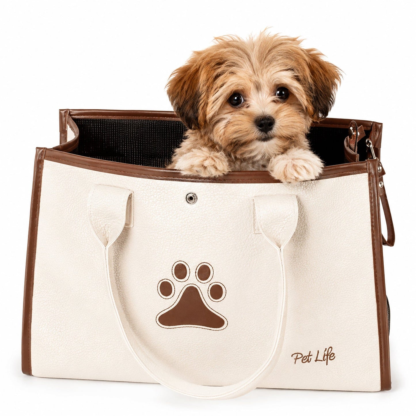 Elegant Leatherette Designer Pet Carrier Tote for Dogs