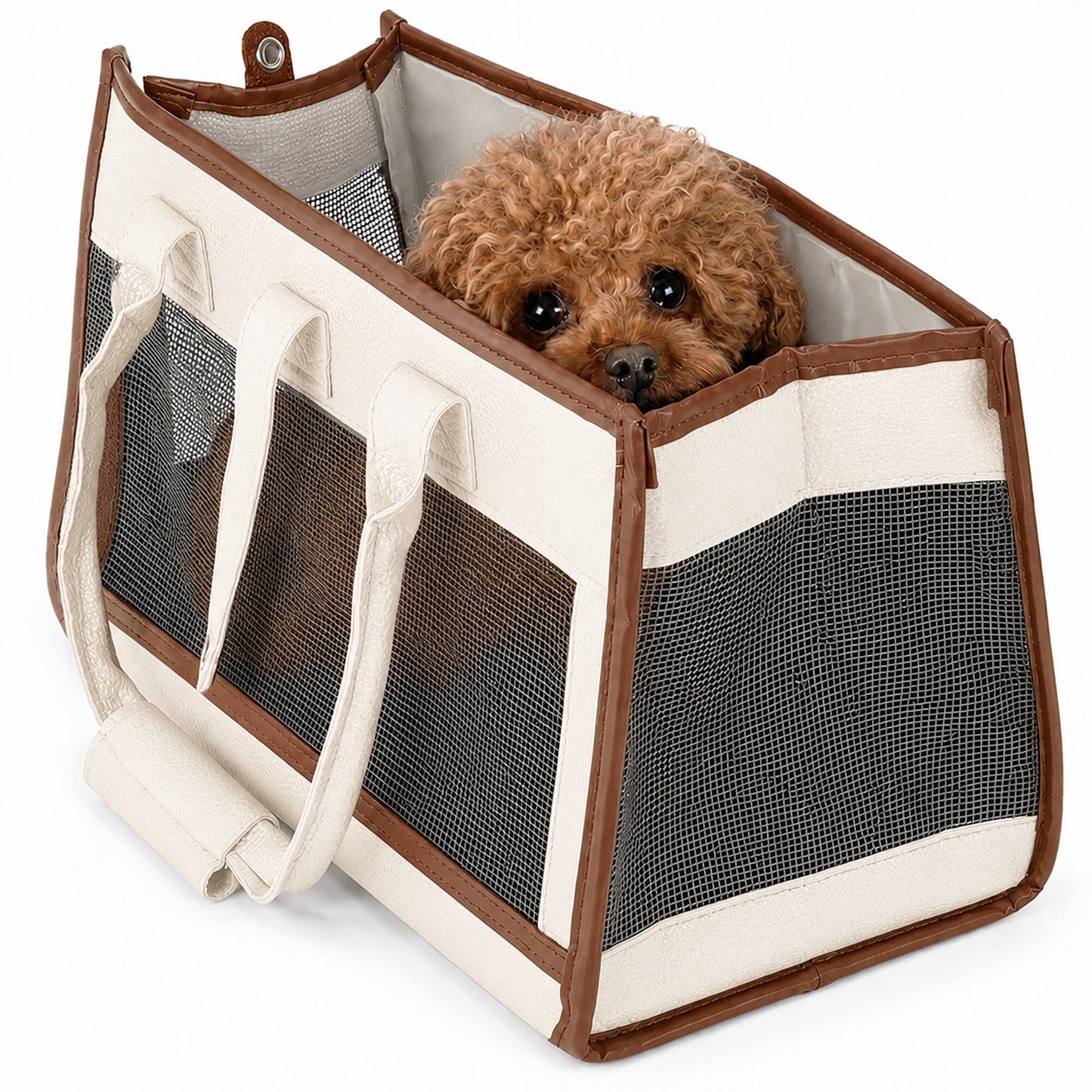 Elegant Leatherette Designer Pet Carrier Tote for Dogs