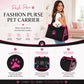 Elegant Leatherette Designer Pet Carrier Tote for Dogs