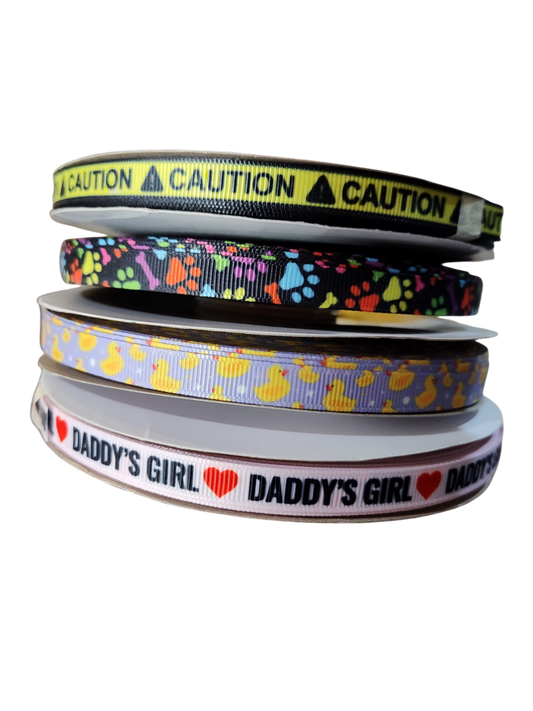 1/2" Purple Duckies Nylon Dog Collar